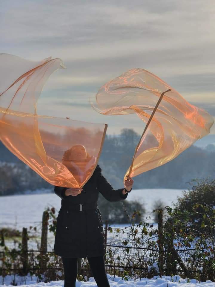 Gold Flame Orange Worship Flags